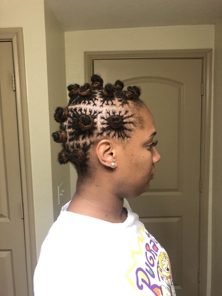 Bantu knot short locs