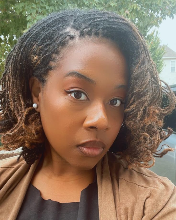 Classic side part sisterlocks