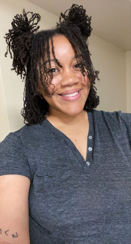 Half up, half down locs