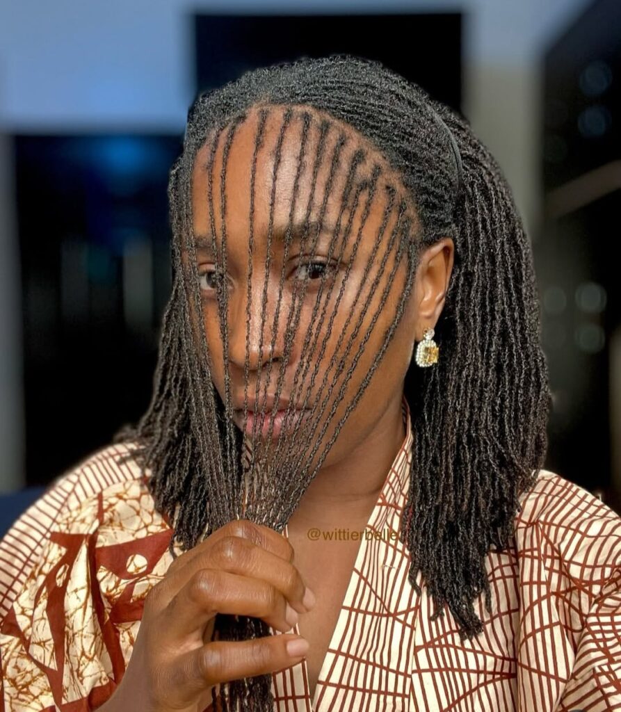 Selfie of woman on sisterlocs