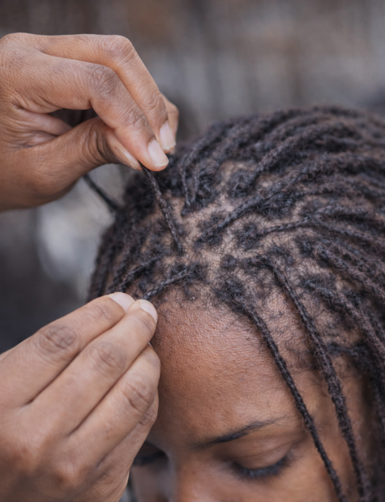 A picture of an over manipulated locs