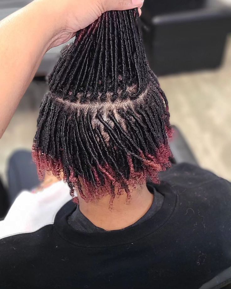 Starter comb coils on short hair
