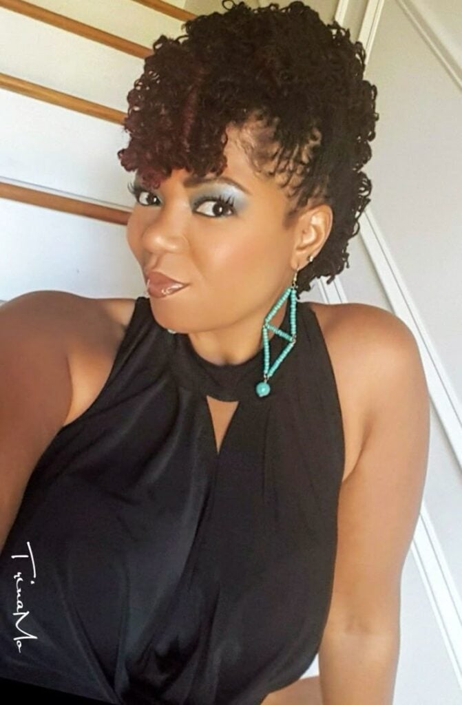 Mohawk hairstyle on sisterlocks