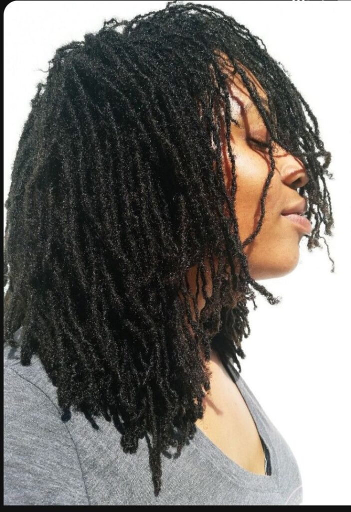 Full fringe bangs sisterlocks