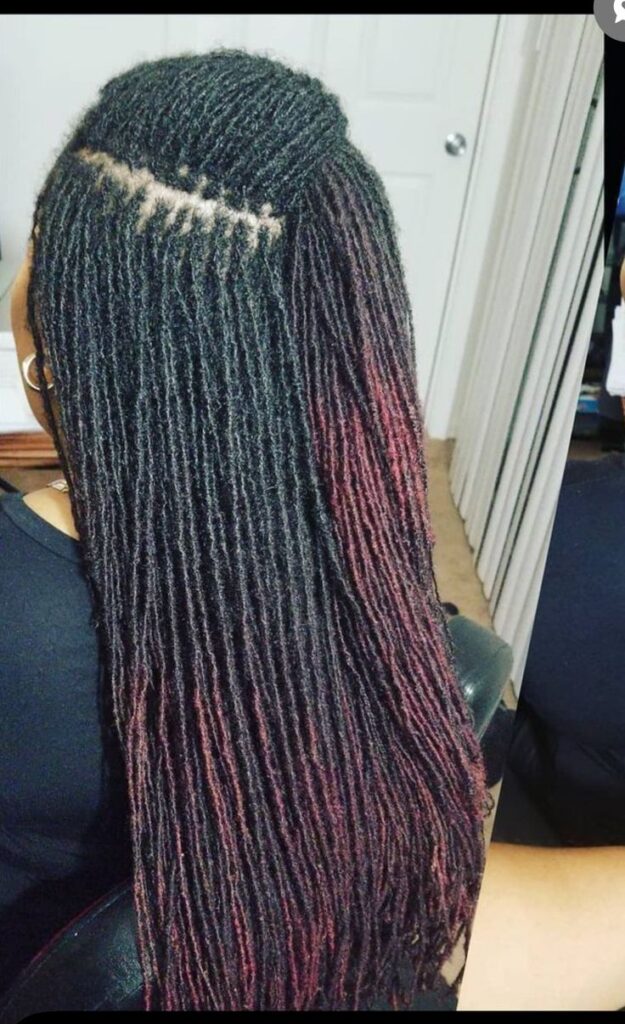Long and mature sisterlocks