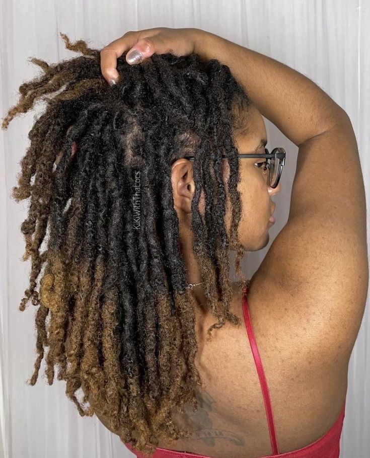 Woman on mature locs