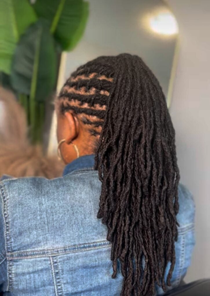 one side weaving locs