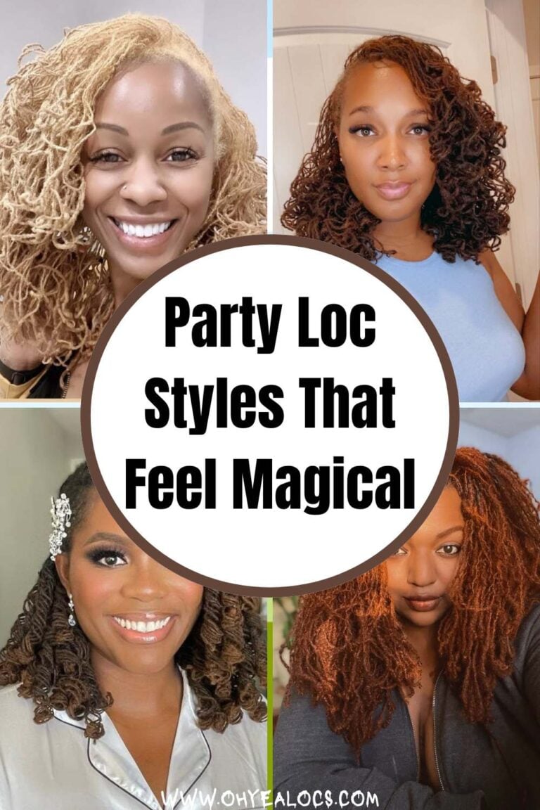 Four women on party locs style