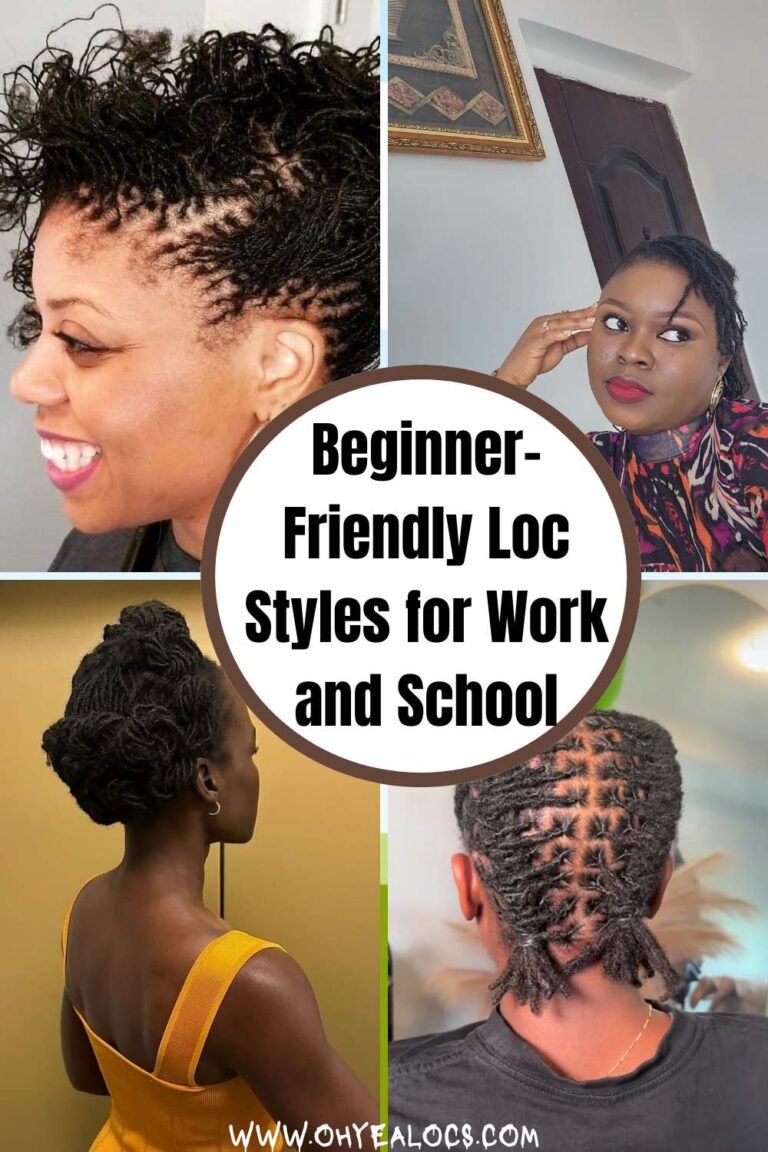Four women on beginner friendly loc styles