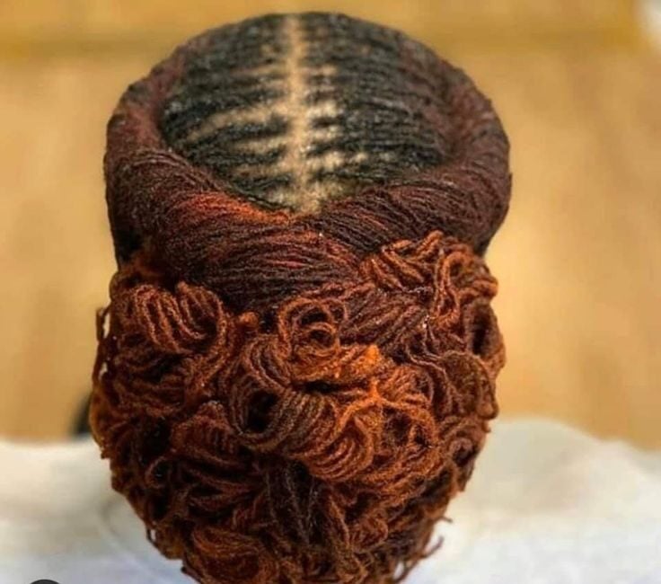 Chignon locs styling