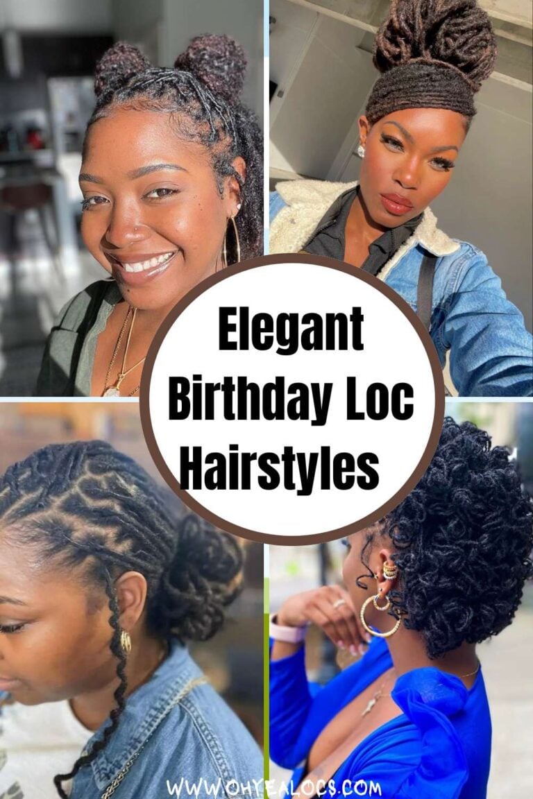 Women on elegant birthday locs