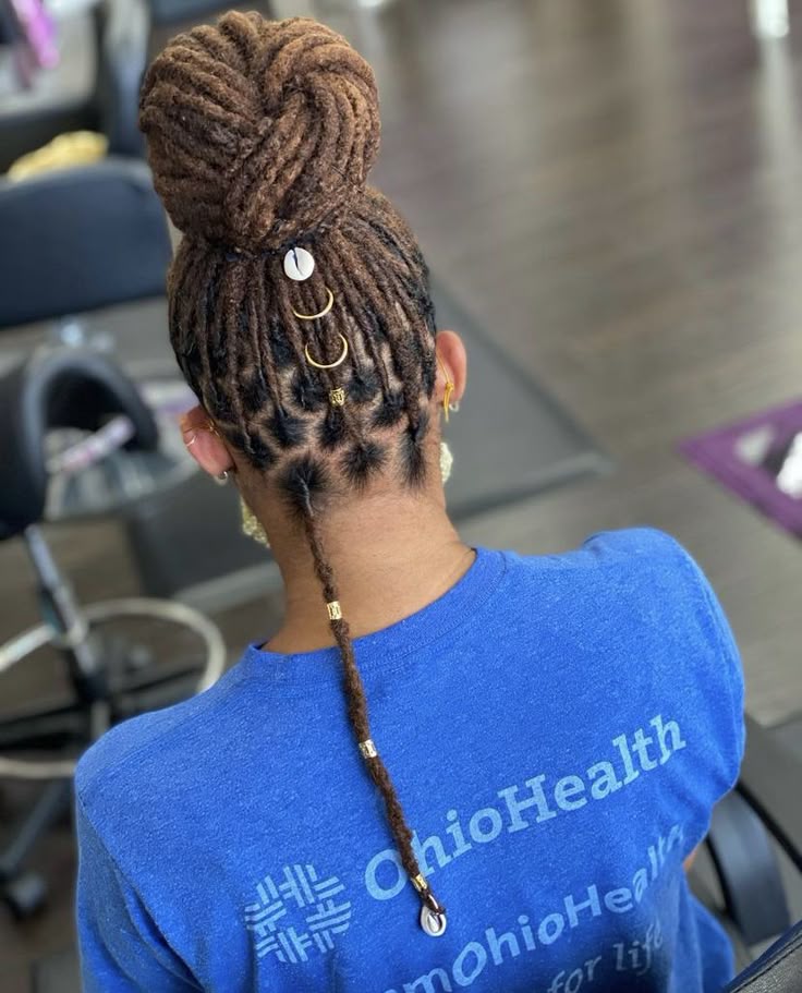 IMAGE OF BRAIDED LOC BUN 