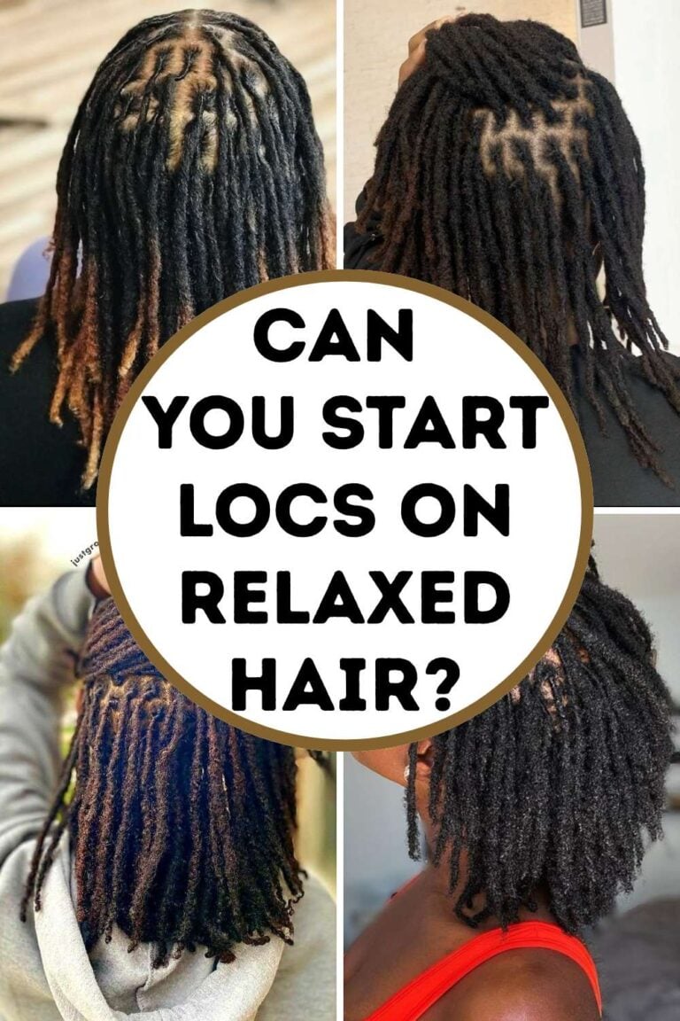 4-GRID LOC IMAGES OF LOCS WITH A TEXT OVERLAY. CAN YOU START LOCS ON RELAXED HAIR