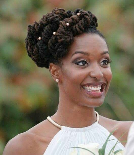 Crown braid bridal locs