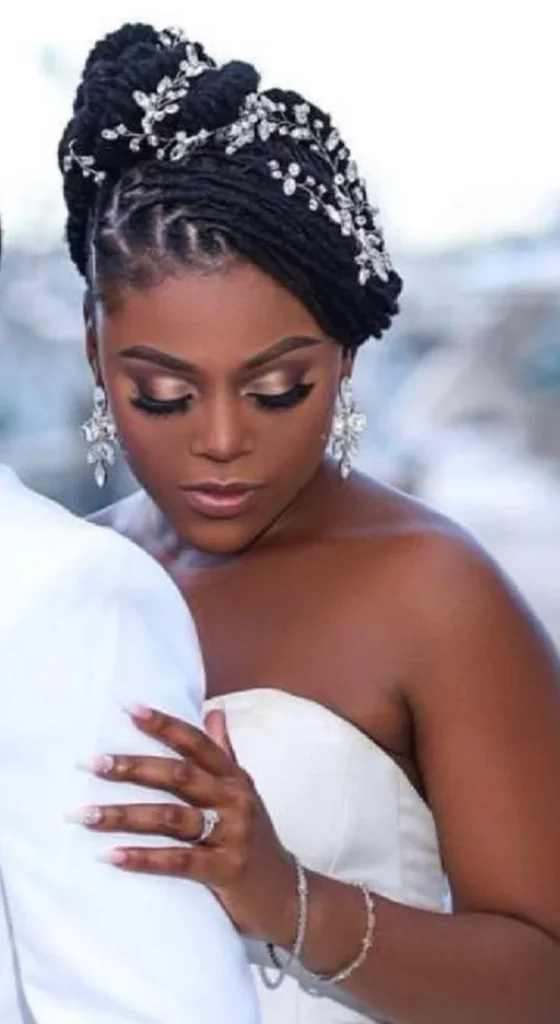 Decorated bridal locs