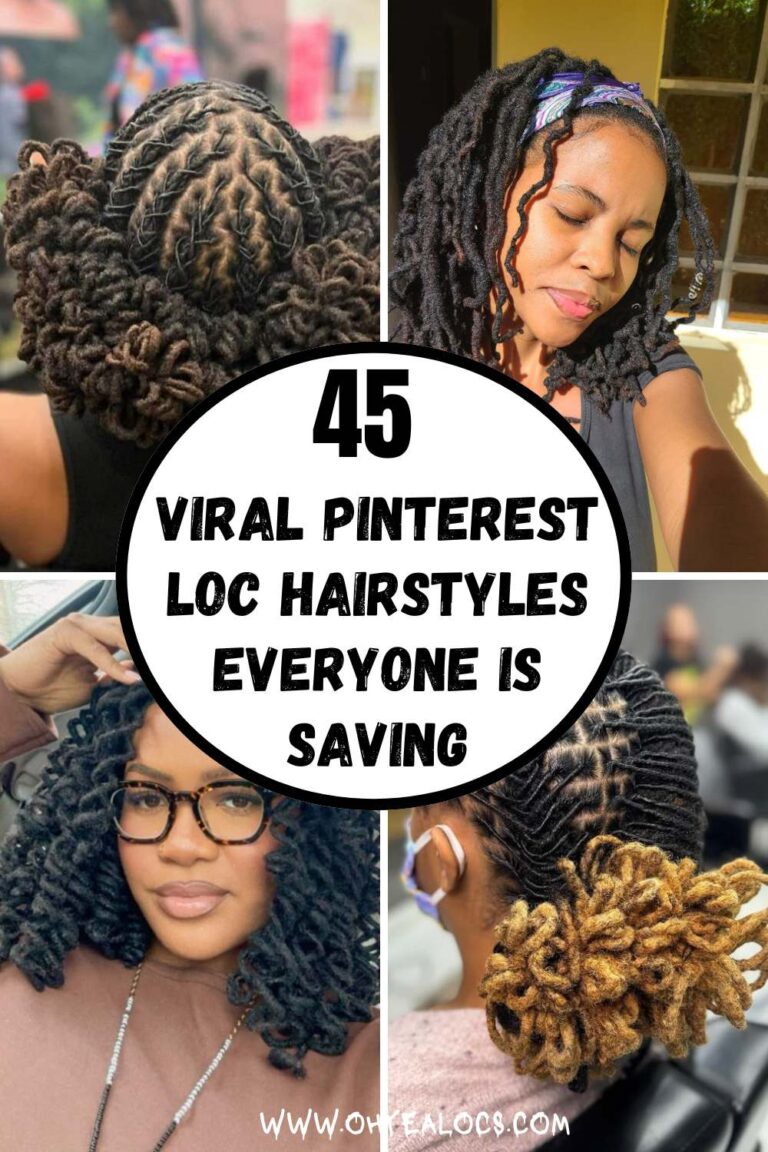 A FOUR-GRID LOCS IMAGE WITH TEXT OVERLAY 45 Viral Pinterest Loc Hairstyles Everyone Is Saving