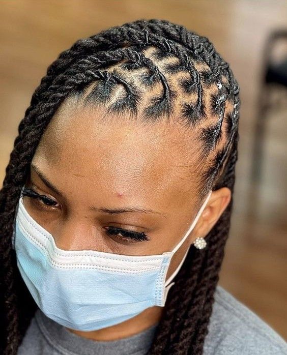 BLACK NEATLY RETWISTED LOCS