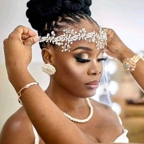 Bridal Faux Loc Crown Updo