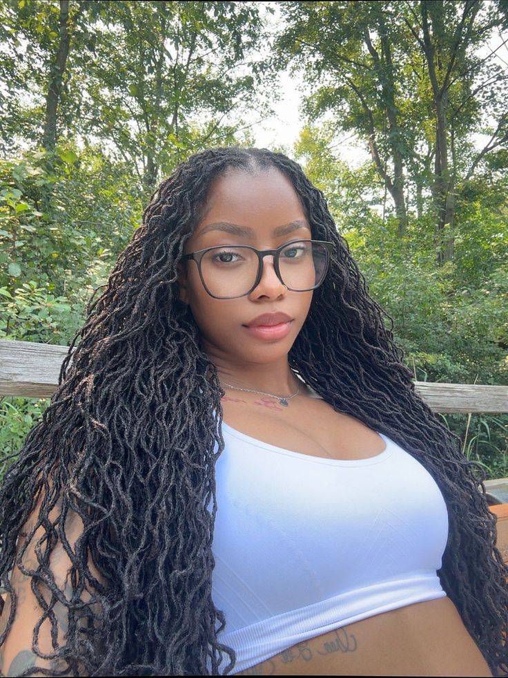 Curled loc waterfall style