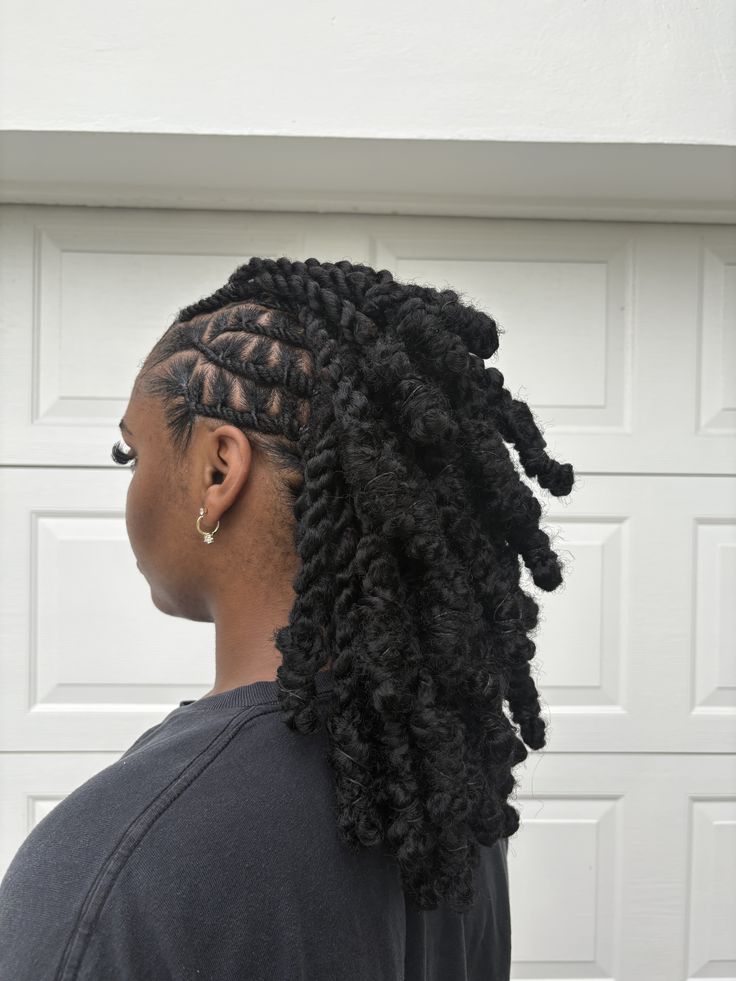 Mohawk mullet locs