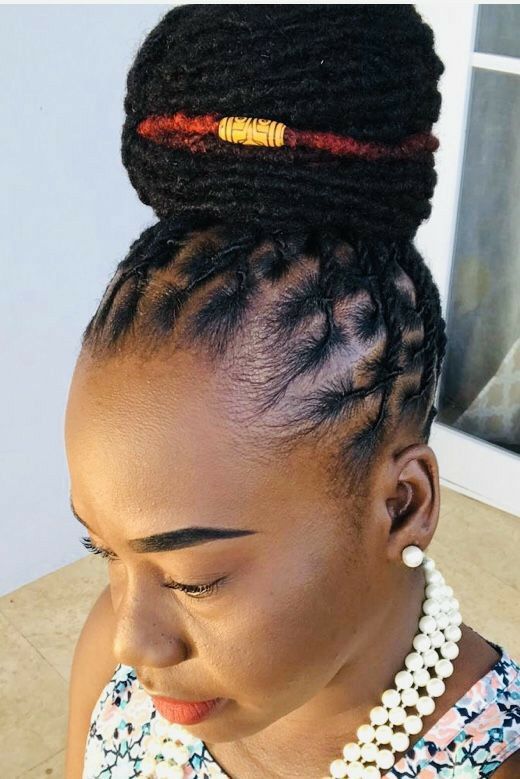 Neat Folded Loc Bun