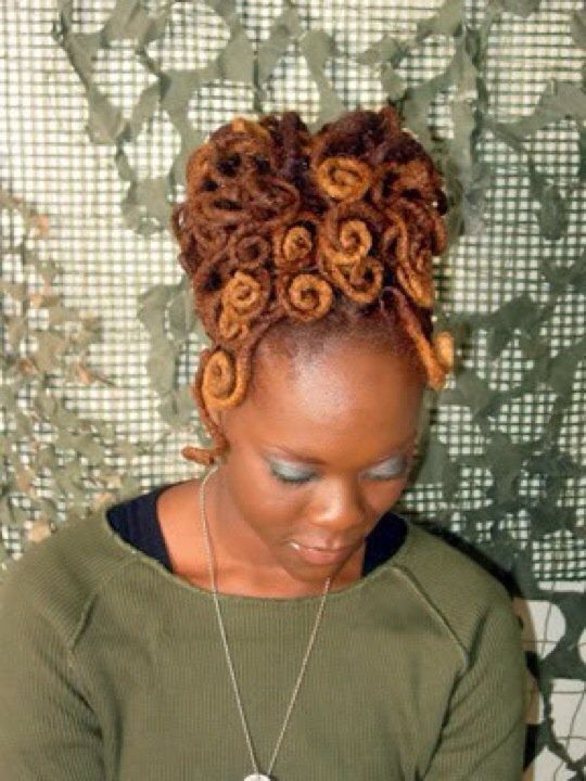 Sculpted Loc Rose Bun