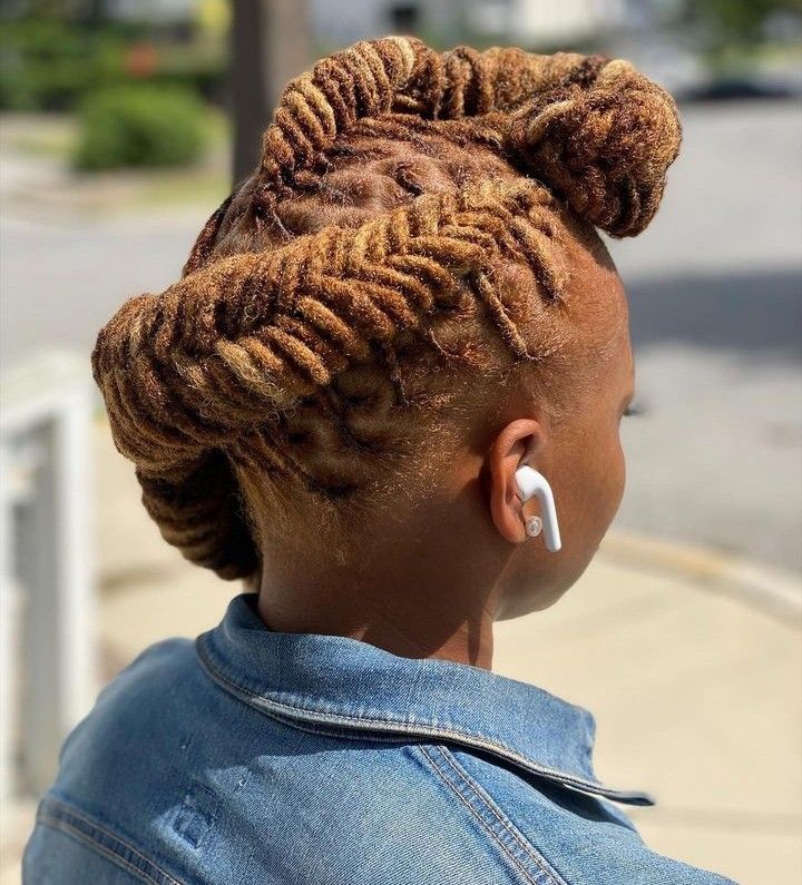 Wrapped goddess loc crown with pins