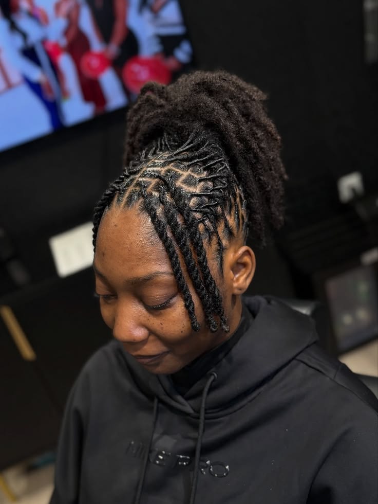 Loc Twist - Braided as one of the clean girl aesthetic loc styles that feel premium