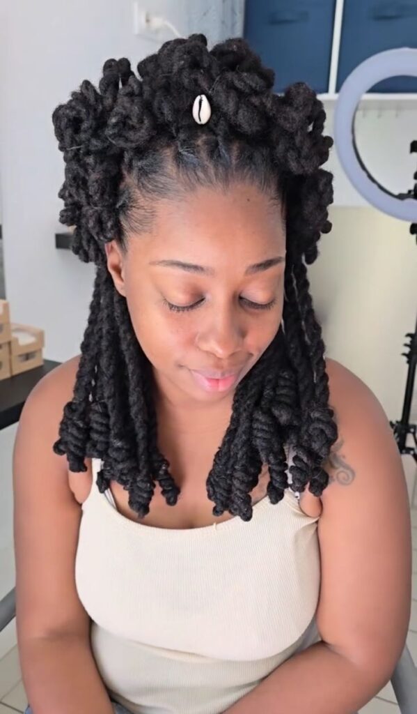loc braid crown

