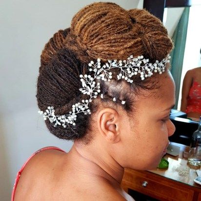  Crystal hair vine wrapped locs