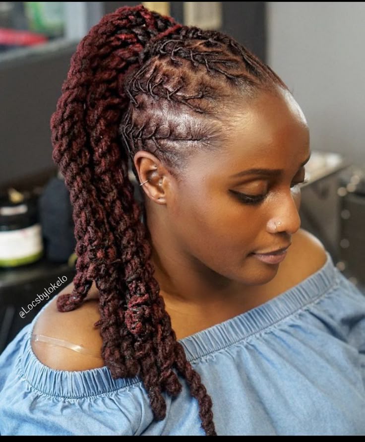  Braided Loc Ponytail
