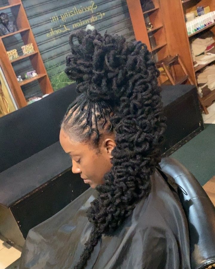 Curled Loc Ponytail