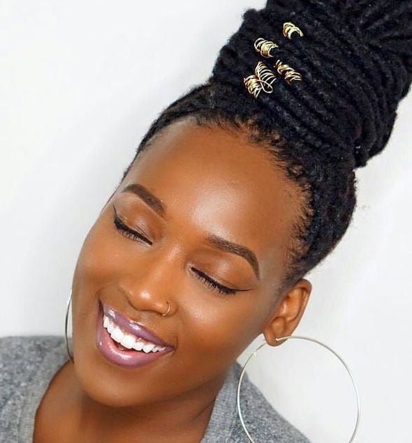 Elegant High Loc Bun