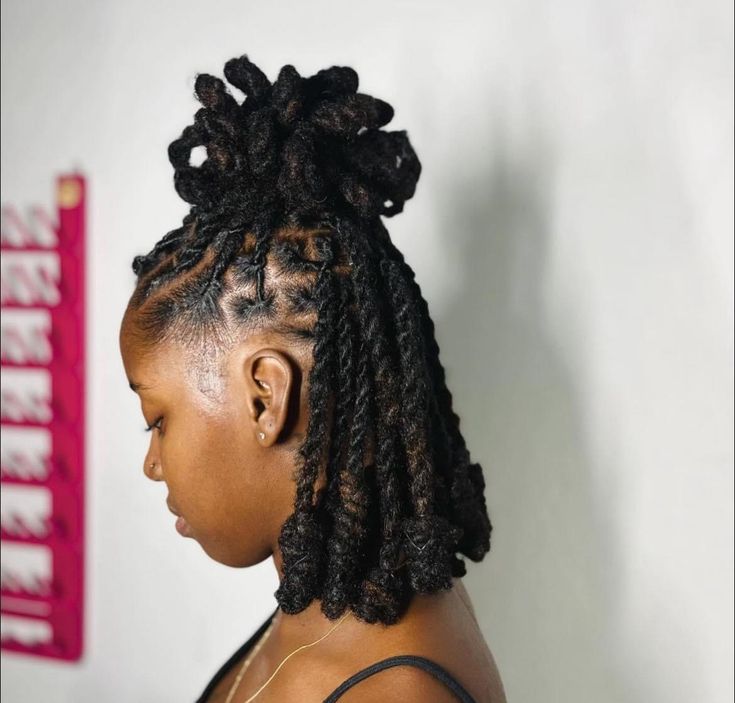 Half-Up Half-Down Birthday Locs