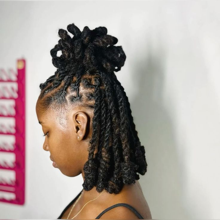  Twisted Half-Up Loc Style