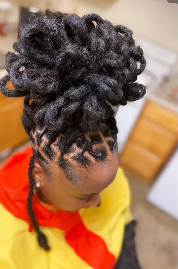 Loc Petal Updo