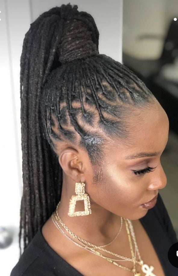  Loc Ponytail with Wrapped Base