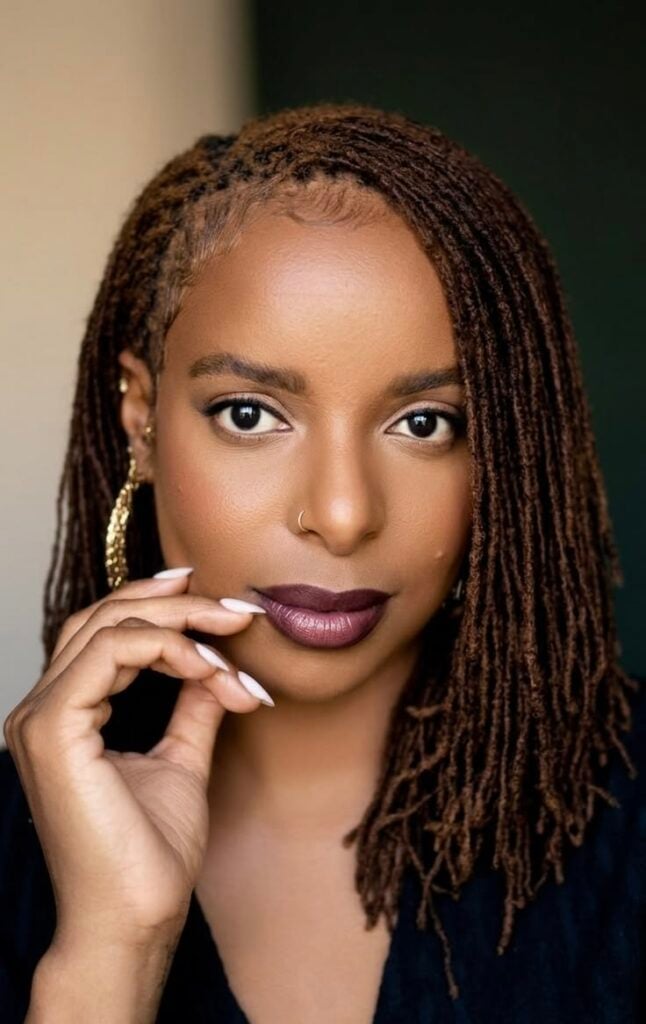 Side-Swept Loc Glam