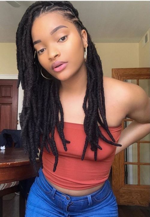 Side-Swept Locs