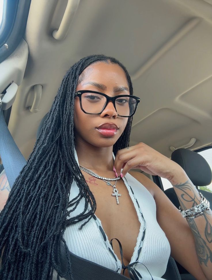 Sleek Middle-Part Locs