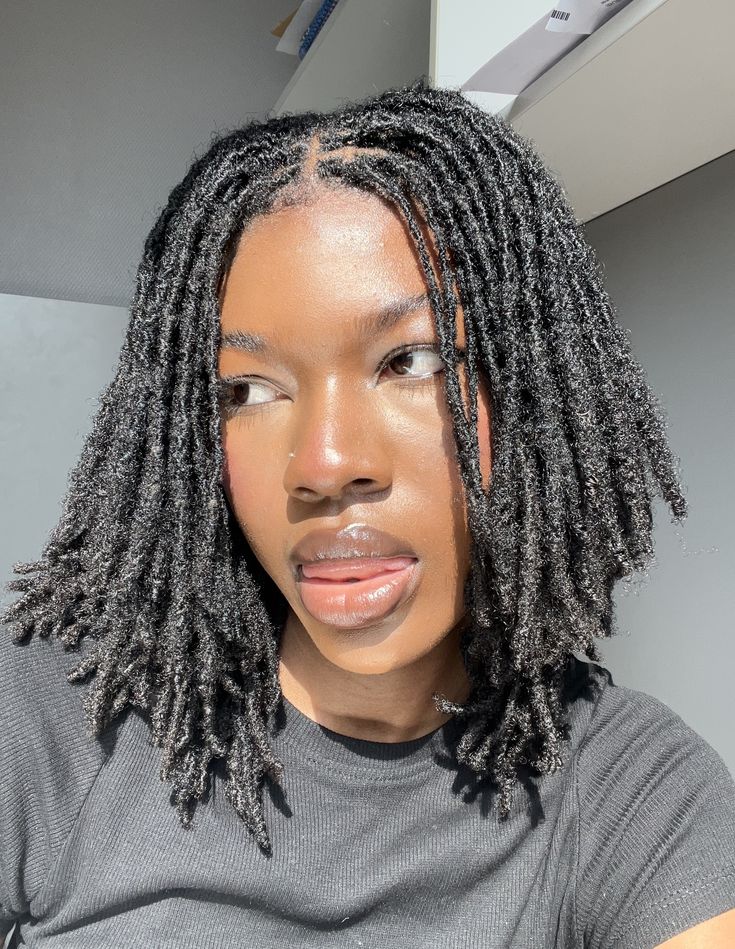 Sleek Middle-Part Locs