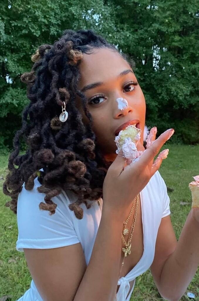 A Birthday celebrant on locs