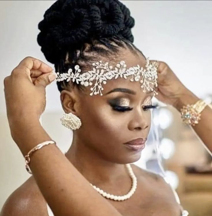 Bridal Locs With a Statement Headband