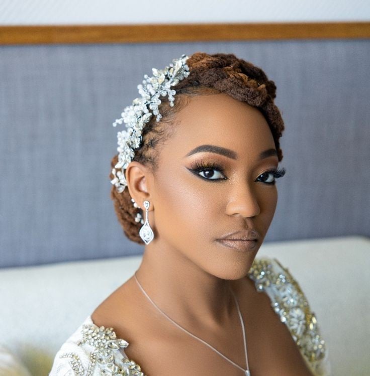 Bride in locs