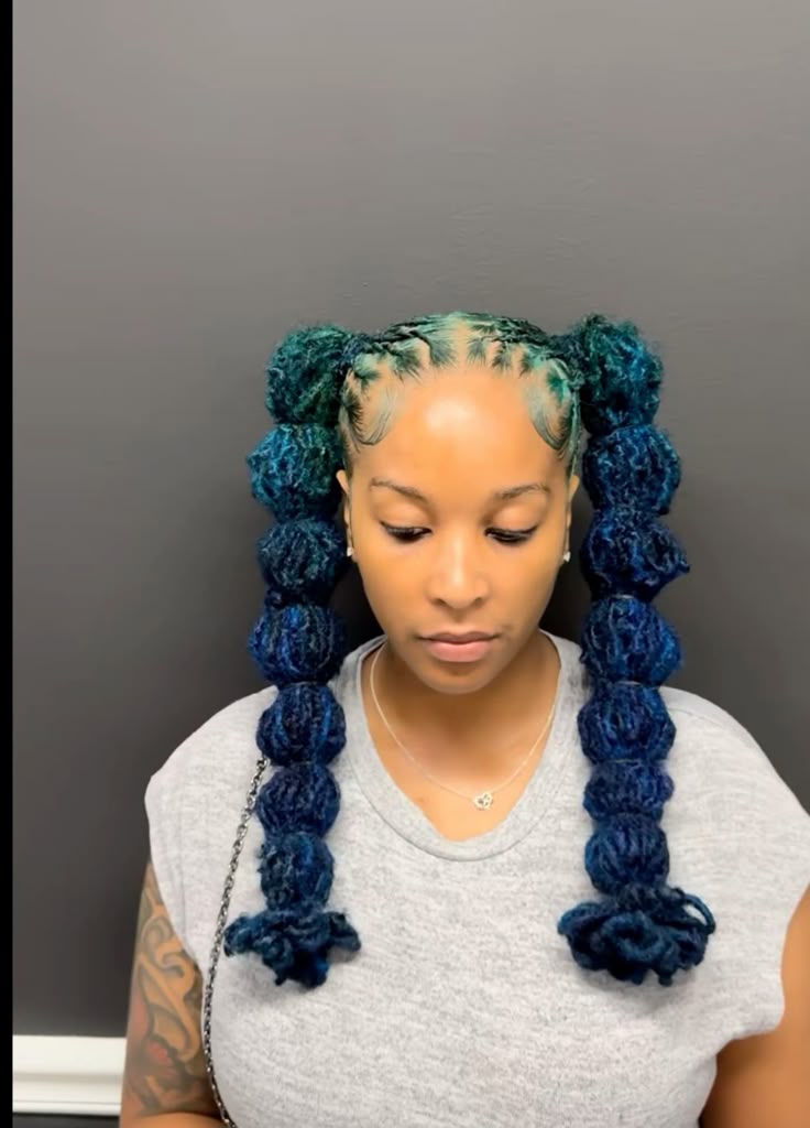 Bubble Ponytail Loc Style