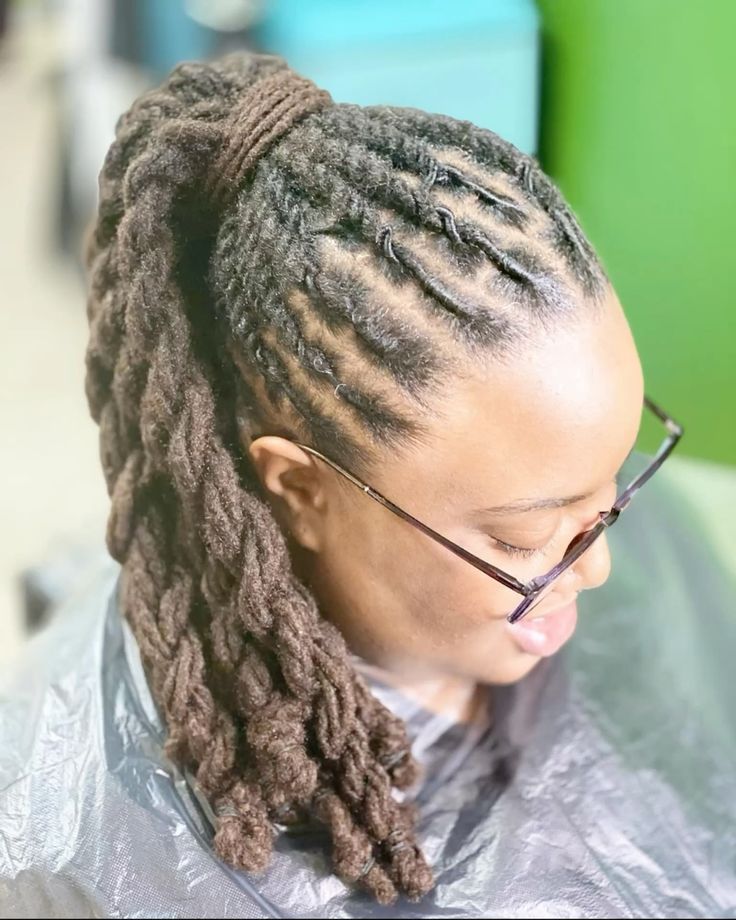 High Braided Crown Ponytail