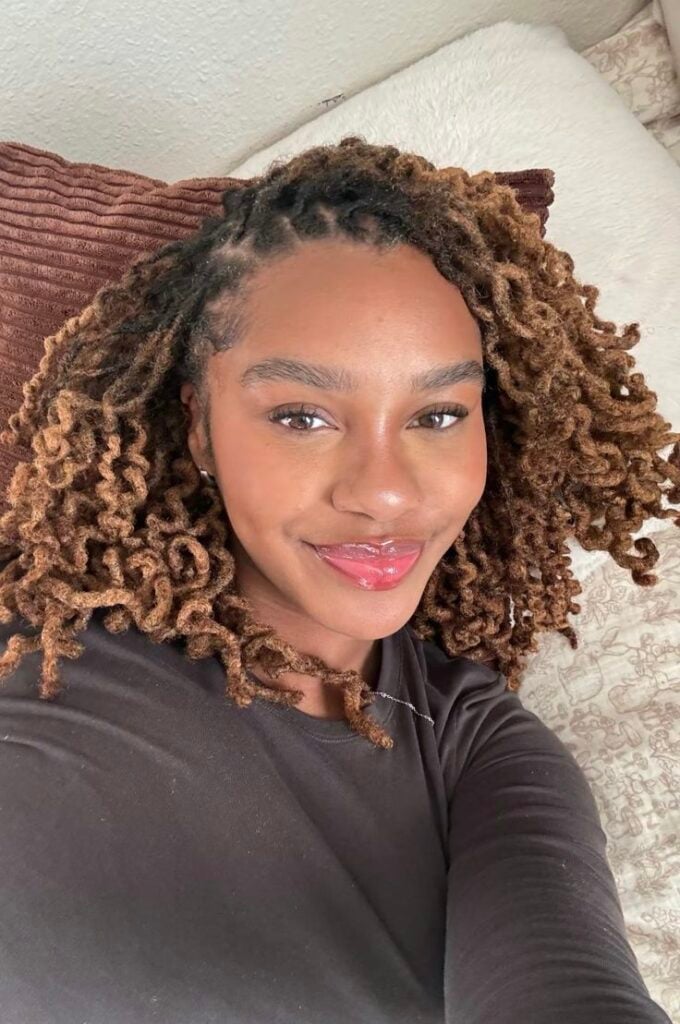 Curled Ends With a Deep Side Part