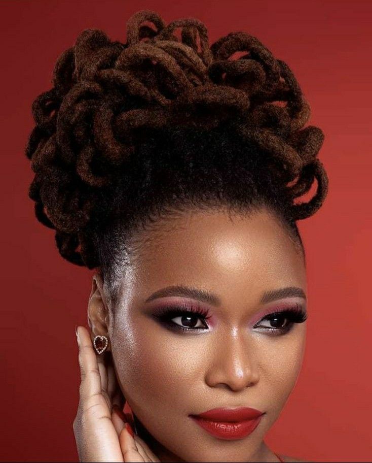  Curly Loc Bun