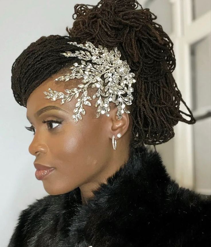 Elegant Bridal Microlocs Updo