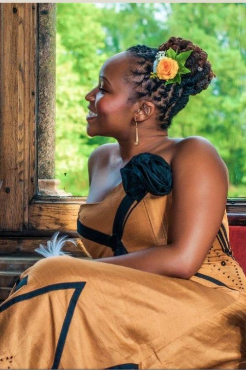 Floral Bridal Loc Updo